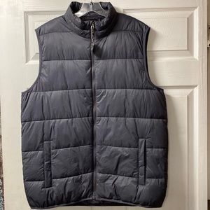 Mens Swiss Tech Puffer Vest, Large — 42/44.  Gray
